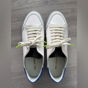 Axel Arigato Men's White and Blue Sneakers